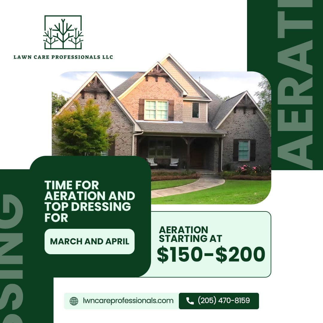 Spring Lawn Care Offers on Aeration and Top Dressing image