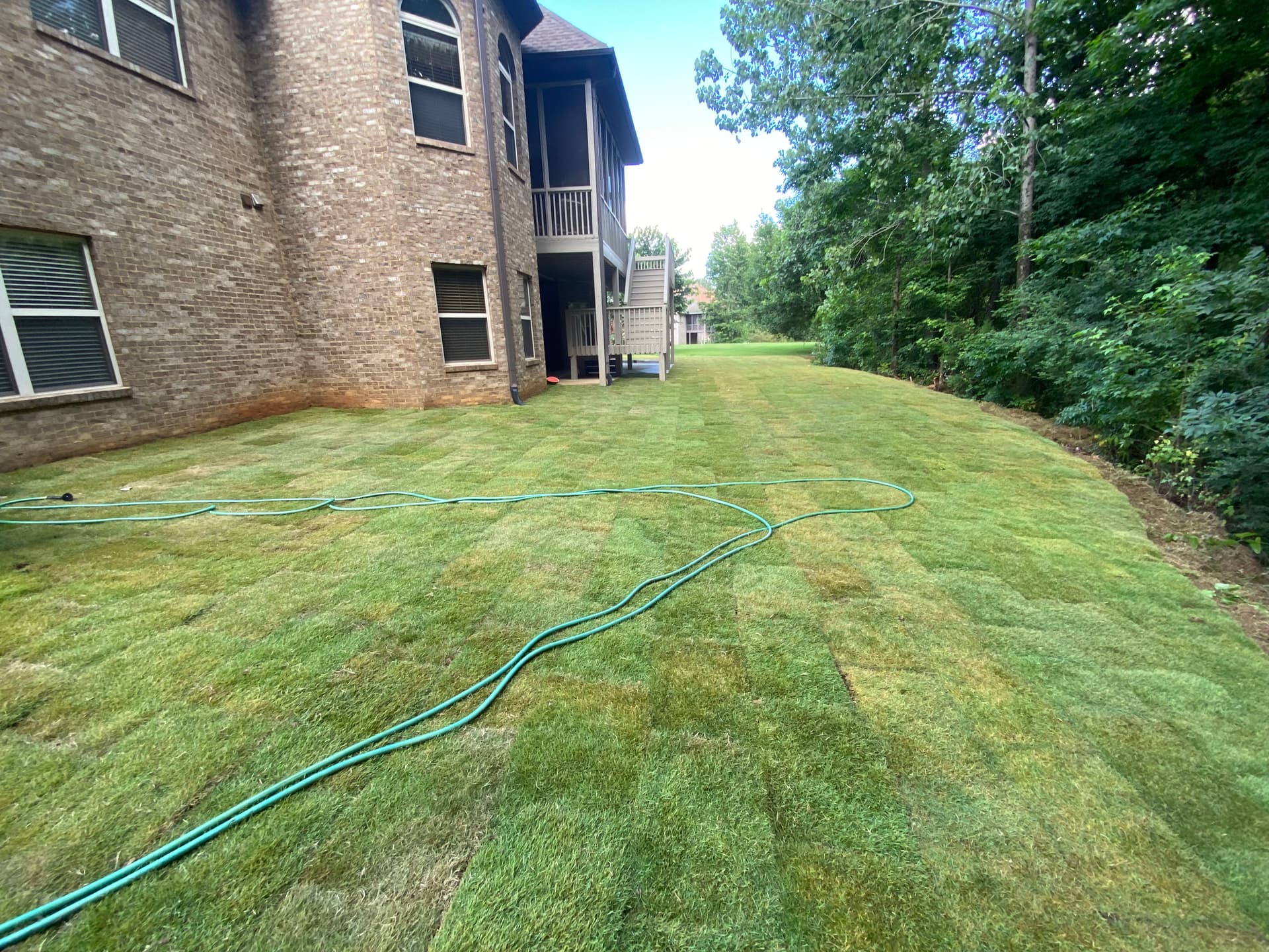 Gallery photos for Emerald Zoysia Sod and New Flower Bed Installation in Bessemer: Image #3