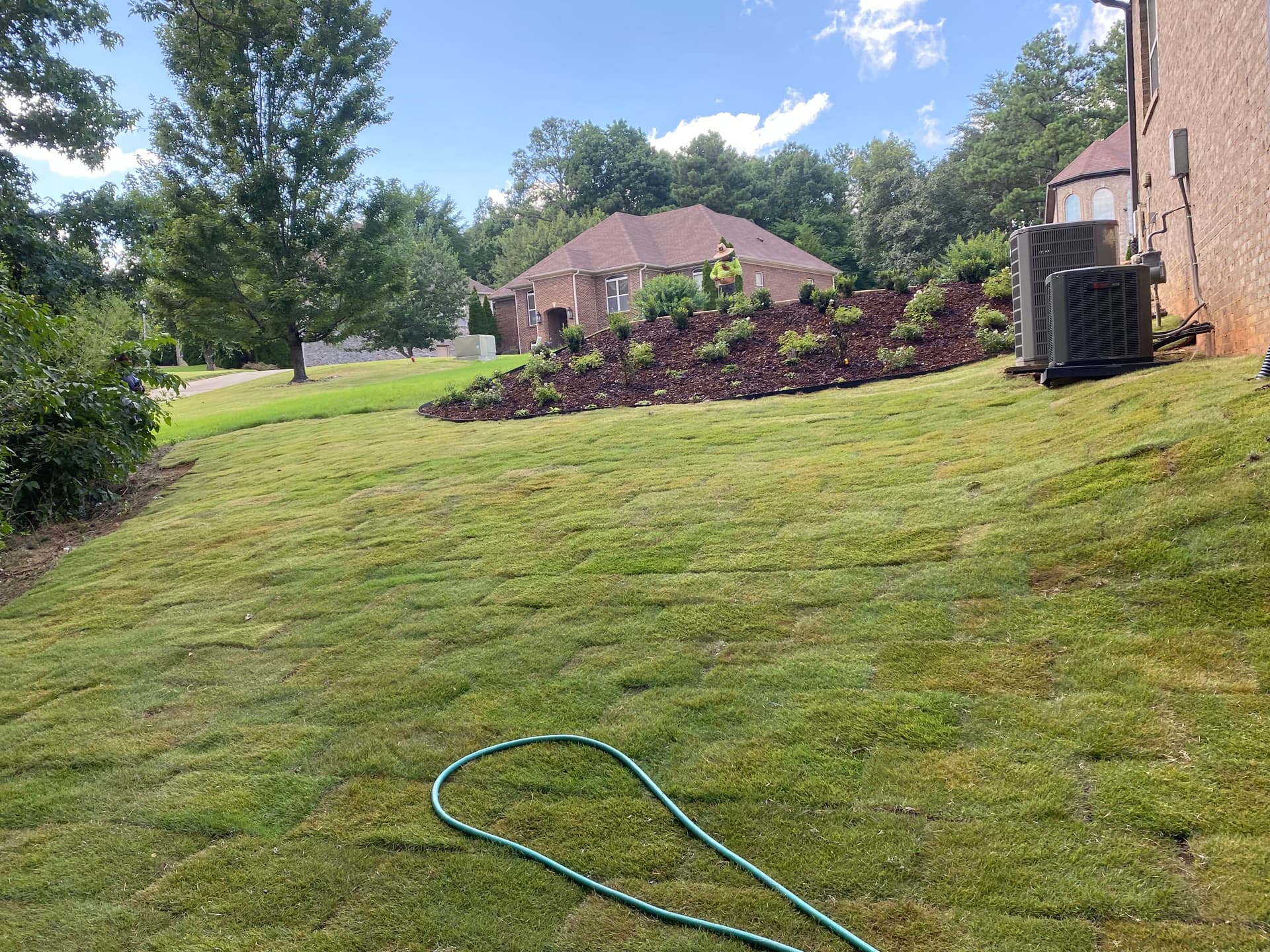 Gallery photos for Emerald Zoysia Sod and New Flower Bed Installation in Bessemer: Image #2