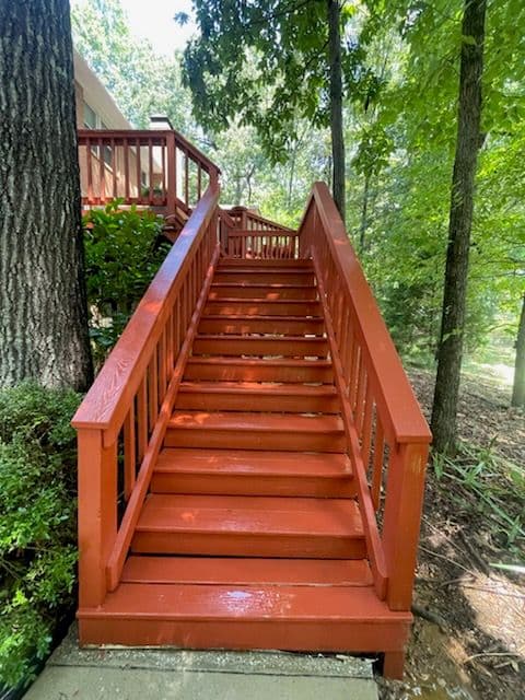 Gallery photos for Vibrant Deck and Stairs Transformation with Pressure Washing: Image #3